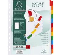 EXACOMPTA Lot de 5 Jeux d'intercalaire 12 positions en carte Blanche 170g onglets Mylar® Format A4+