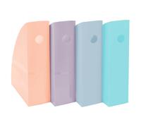 Exacompta - Réf. 18296SETD - Lot de 4 porte-revues MAG-CUBE Aquarel, pour rangement documents A4 et A4+, catalogues, magazines - Dimensions : Prof 34,5 x larg 27,5 x Haut 33 cm - Pastel glossy