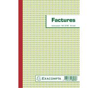 EXACOMPTA Manifold Factures avec mention TVA 21x14,8cm 50 feuillets tripli autocopiants