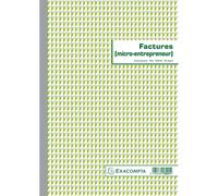 EXACOMPTA Manifold Factures micro-entrepreneur 29,7x21cm 50 feuillets dupli autocopiants