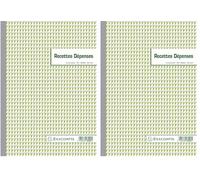 EXACOMPTA Manifold "Recettes-Dépenses" 297 x 210 mm 50 feuillets dupli (Lot de 2)