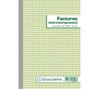 EXACOMPTA Manifolds Factures micro-entrepreneur 21x14,8cm - 50 feuillets autocopiants dupli