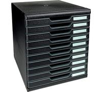 Exacompta Module de classement Modulo Ecoblack 10 tiroirs fermés Noir