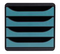 Exacompta Module de classement 4 tiroirs Big Box Skandi - Bleu pacifique
