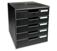 Exacompta Module de classement Modulo Ecoblack 5 tiroirs format A4+ Noir