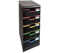 Module de classement Exacompta Modulo 5 tiroirs - noir/multicolore