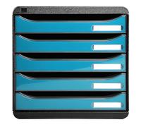 Exacompta Module de classement Big Box Plus 5 tiroirs Turquoise 3097282D