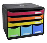 Module de classement Exacompta Iderama Store Box 6 tiroirs - noir/multicolore
