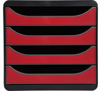 Exacompta Module de classement Big Box 4 tiroirs Iderama Rouge carmin 310718D