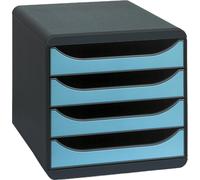 Exacompta Module de classement Big Box 4 tiroirs Iderama Turquoise 310782D