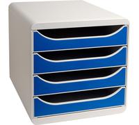 Exacompta Module de classement Big Box 4 tiroirs Office Bleu 310003D