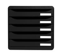 Exacompta Module de classement Big Box 5 tiroirs - corps et tiroirs noir