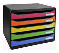 Exacompta Module de classement Big Box Couleur - 5 tiroirs à l'italienne - Arlequin