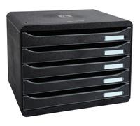 Exacompta Module de classement Big Box Couleur - 5 tiroirs à l'italienne - Noir