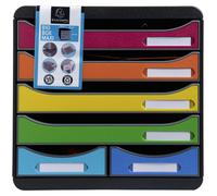 Exacompta Module de classement Big Box Maxi 6 tiroirs Arlequin 312798D