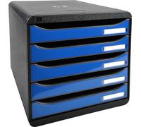 Exacompta Module de classement Big Box Plus 5 tiroirs Bleu glacé 3097279D