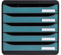 Exacompta Module de classement Big Box Plus 5 tiroirs Bleu Pacifique 30934D