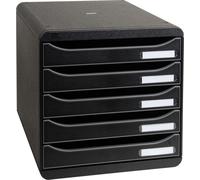 Exacompta Module de classement Big Box Plus 5 tiroirs Ecoblack Noir 309714D