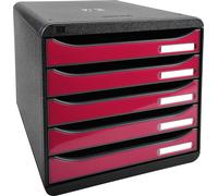 Exacompta Module de classement Big Box Plus 5 tiroirs Framboise 3097284D
