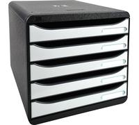 Exacompta Module de classement Big Box Plus 5 tiroirs Glossy Blanc 3097213D