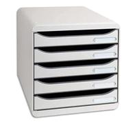 Module de classement Exacompta Big Box Plus 5 tiroirs - gris