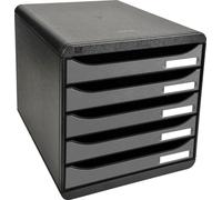 Exacompta Module de classement Big Box Plus 5 tiroirs Metallic Argent 309738D