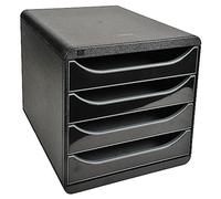 Module de classement Exacompta Big Box 4 tiroirs coffre noir - noir