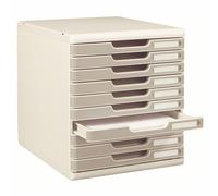 Exacompta Module de classement Modulo 10 tiroirs - gris