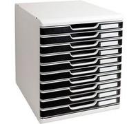 EXACOMPTA Module de classement MODULO A4, 10 tiroirs, noir Noir G