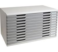 Exacompta Module de classement Modulo Office 10 tiroirs A3 Granit 324041D