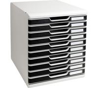 Exacompta Module de classement Modulo Office 10 tiroirs fermés Noir 302014D
