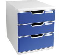 Exacompta Module de classement Modulo Office 3 tiroirs fermés Bleu 325003D
