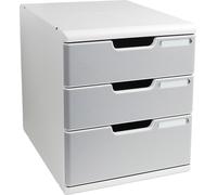 Exacompta Module de classement Modulo Office 3 tiroirs fermés Granit 325041D