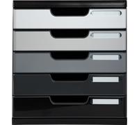 Exacompta Module de classement Modulo Shades of Grey 5 tiroirs 301794D