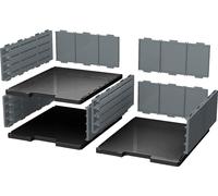 Module de classement Modulodoc set élément de base jumbo Ecoblack - Gris foncé