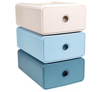 Exacompta Module de classement Tiny Box 1 tiroir Skandi - Format A5+ - Lot de 3 couleurs assorties