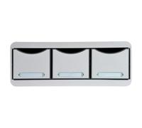 EXACOMPTA Module de classement Toolbox 3 tiroirs Office - Gris lumière