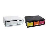 Exacompta Module de classement Toolbox 3 tiroirs Office – 27×35,5×13,5 cm – Gris lumière