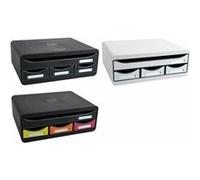 Exacompta Module de classement Toolbox 4 tiroirs Office Mini 27 x 35,5 x 13,5 cm Gris lumière