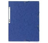 EXACOMPTA Lot de 25 Chemise 3 rabats à élastiques carte lustrée 400g/m2 Nature Future® - A4 Bleu