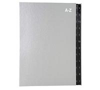 Exacompta Ordonator 57227E Trieur rigide économique 24 compartiments alphabétiques 24 x 34 Argent
