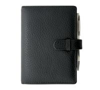 Exacompta Organiseur Exatime 14 Cali 11x14,5 cm Sept 2026-Déc 2027 Noir | La Semaine sur 2 pages, Espaces de note, Papier blanc, Coins détachables, Fentes pour bloc et carte