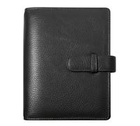 Exacompta Organiseur Exatime 17 Cali 15x19 cm Sept 2026-Déc 2027 Noir | La Semaine sur 2 pages, Espaces de note, Papier blanc, Coins détachables, Porte-stylo, Fentes pour bloc et carte