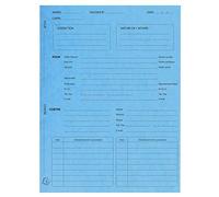 EXACOMPTA Pack 25 chemises Avocats Imprimées Procédure 25x32 cm 265g Bleu