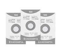 Exacompta Pack 3 Etuis 100 Fiches Bristol 5x5 100 x 150 mm Blanc