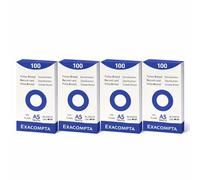 Exacompta Pack 4 Etuis 100 Fiches Bristol Unies 148 x 210 mm Blanc