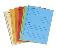 Exacompta Dossiers de plaidoirie pré-imprimés 25x32 cm carte lustrée Paquet de 25 coloris assortis