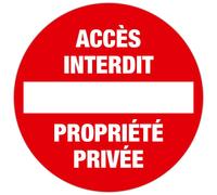 EXACOMPTA Panneau polypropylène non adhésif Accès interdit propriété privée polypropylène 30 cm - Rouge