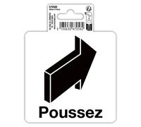 EXACOMPTA Panneau PVC adhésif antidérapant Flèche poussez 10 cm - Noir