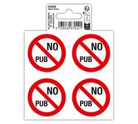 EXACOMPTA Panneau PVC adhésif antidérapant No pub (4x) 10 cm - Rouge